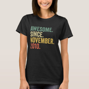 T-shirt Magnifique depuis Novembre 2010 12e Anniversaire C