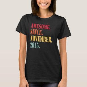 T-shirt Magnifique Depuis Novembre 2015 Pour 7 An Old 7th