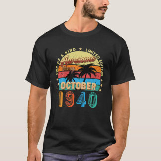 T-shirt Magnifique Depuis Octobre 1940 82E Anniversaire Li