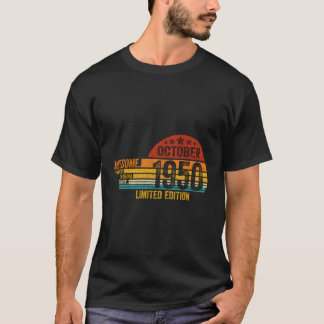 T-shirt Magnifique Depuis Octobre 1950 Légende Depuis Octo