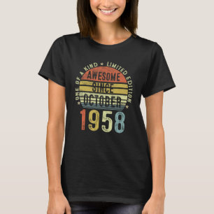 T-shirt Magnifique depuis octobre 1958 64 Ans 64e Naissanc