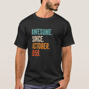 T-shirt Magnifique depuis octobre 1959 63ème anniversaire