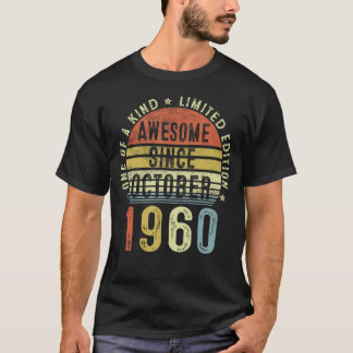 T-shirt Magnifique depuis octobre 1960 62 Ans 62e Naissanc