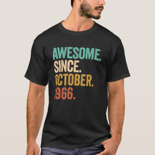 T-shirt Magnifique depuis octobre 1966 56 Ans 56e Naissanc
