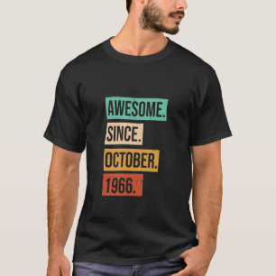 T-shirt Magnifique depuis octobre 1966 Anniversaire graphi