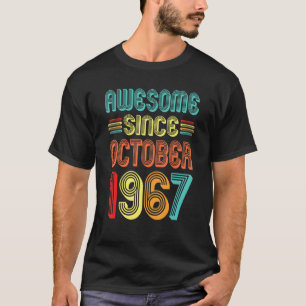 T-shirt Magnifique Depuis Octobre 1967 Rétro 55 Ans 55ème
