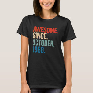 T-shirt Magnifique depuis octobre 1968 54e anniversaire 54