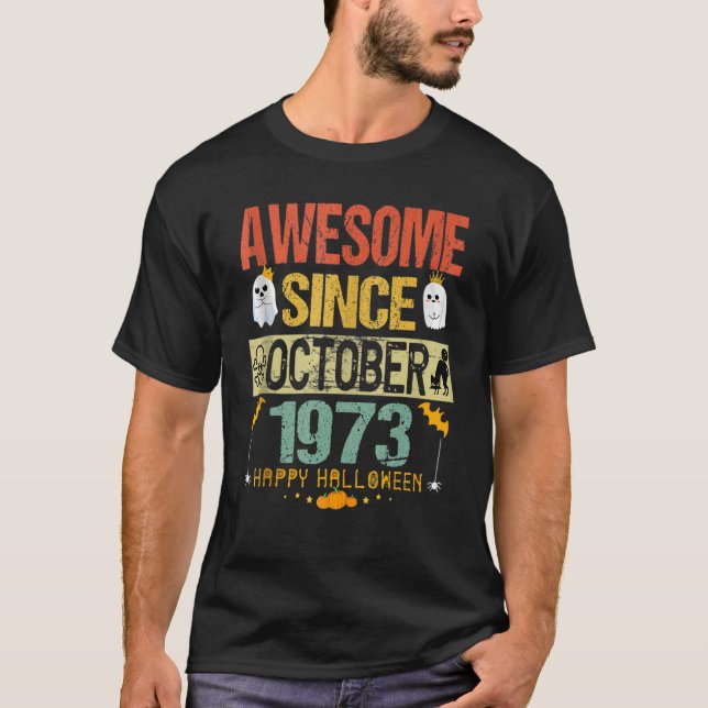 T-shirt Magnifique depuis octobre 1973 49e Anniversaire co (Devant)
