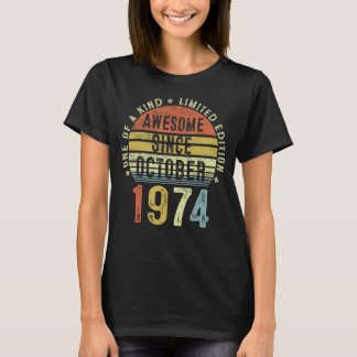 T-shirt Magnifique depuis octobre 1974 48 Ans 48e Naissanc