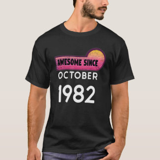 T-shirt Magnifique depuis octobre 1982 Anniversaire 1982 O