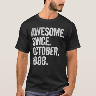 T-shirt Magnifique depuis octobre 1988 34e anniversaire 34