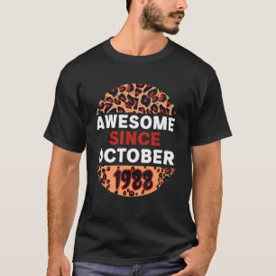 T-shirt Magnifique depuis octobre 1988 Leopard 1988 Octobr
