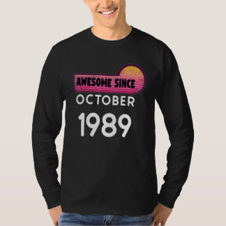 T-shirt Magnifique depuis octobre 1989 Anniversaire 1989 O