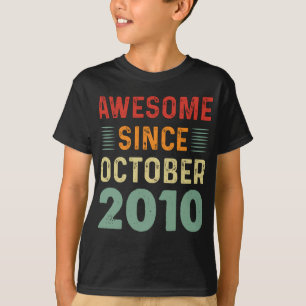 T-shirt Magnifique depuis octobre 2010 Anniversaire Vintag