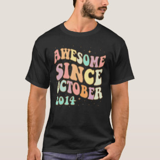 T-shirt Magnifique depuis Octobre 2014 8e Anniversaire Ret