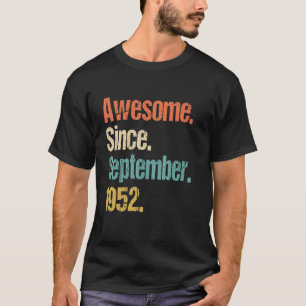 T-shirt Magnifique depuis septembre 1952 70e anniversaire 