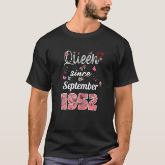 T-shirt Magnifique Depuis Septembre 1952 Fleurs 1952 Septe