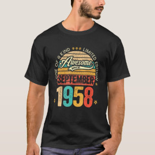 T-shirt Magnifique Depuis Septembre 1958 64 Ans 64ème Bir