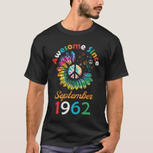 T-shirt Magnifique Depuis Septembre 1962 Dit Anniversaire