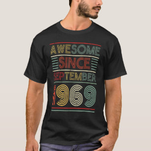 T-shirt Magnifique Depuis Septembre 1969 Joyeux Anniversai