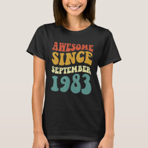 T-shirt Magnifique Depuis Septembre 1983 Retro Super 39 An