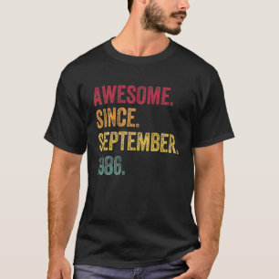 T-shirt Magnifique Depuis Septembre 1986 35E Cadeau Annive