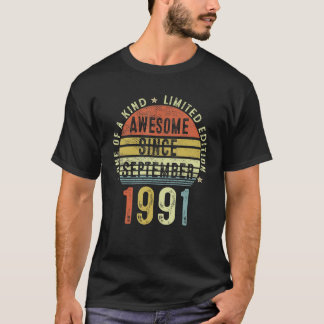 T-shirt Magnifique Depuis Septembre 1991 31 Ans 31ème Bir