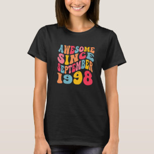 T-shirt Magnifique Depuis Septembre 1998 24 Ans Rétro 24èm