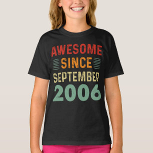 T-shirt Magnifique Depuis Septembre 2006 Anniversaire Vint