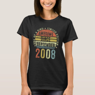 T-shirt Magnifique Depuis Septembre 2008 14 Ans 14th Bir