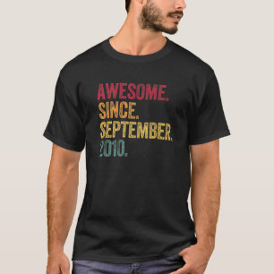 T-shirt Magnifique Depuis Septembre 2010 10E Cadeau Annive