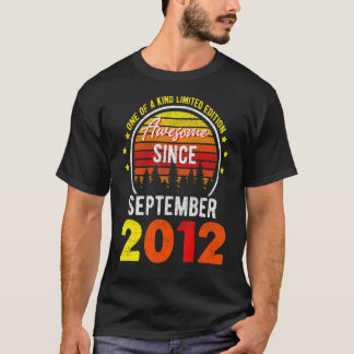T-shirt Magnifique depuis septembre 2012 10e anniversaire 