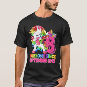 T-shirt Magnifique Depuis Septembre 2013 8E Anniversaire U