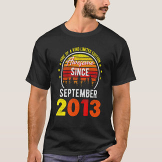 T-shirt Magnifique Depuis Septembre 2013 9e Anniversaire N