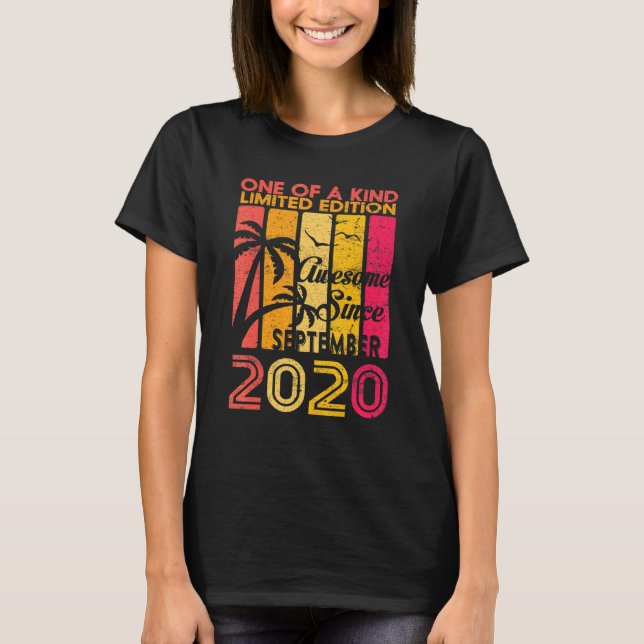 T-shirt Magnifique Depuis Septembre 2020 2 An 2e Naissance (Devant)