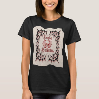 T-shirt Magnifique et Mortel – Dessin Floral de Crâne Goth