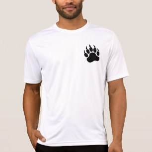 T-shirt Magnifique griffe d'ours gai en B & W - Chemise fi