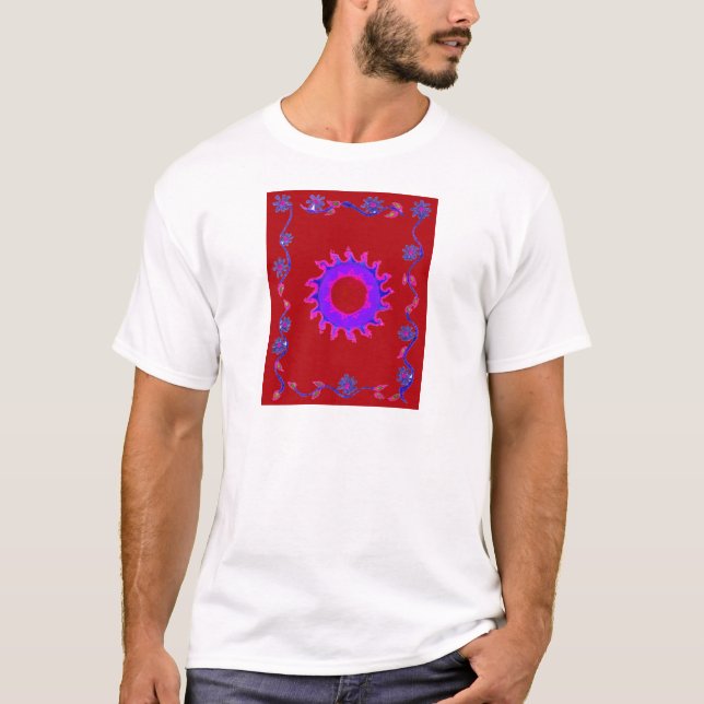 T-shirt Magnifique Inde extraordinaire Motif Mendi Art Des (Devant)