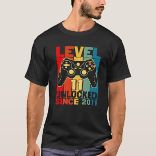 T-shirt Magnifique Jeu Vidéo 2011 Niveau 11 Déverrouillé 1