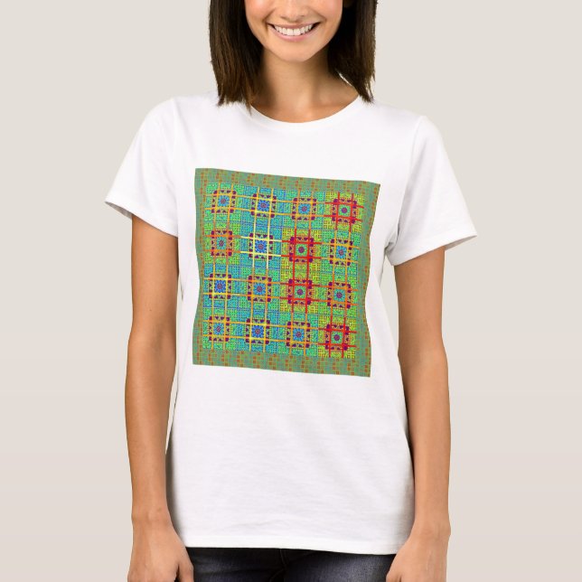T-shirt Magnifique jolie maya ethnique Imprimer design vec (Devant)