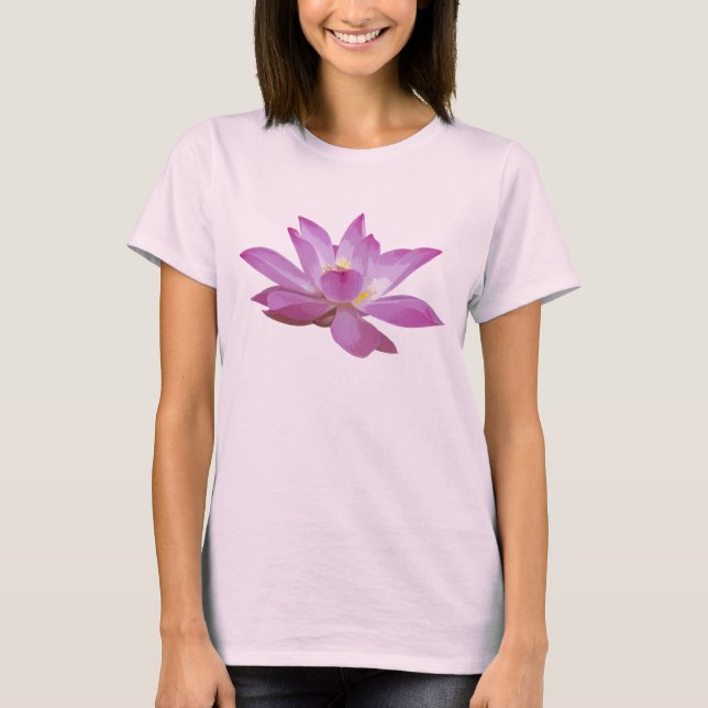 T-shirt Magnifique Lotus Rose Fleur Pleine Fleur (Devant)