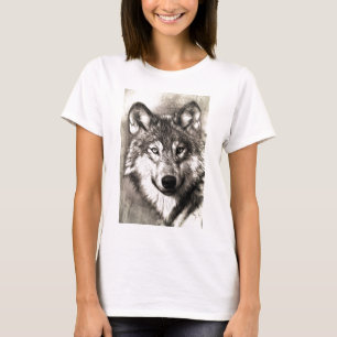 T-shirt Magnifique loup visage photo accessoires d'impress