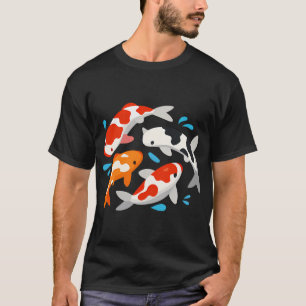 T-shirt Magnifique œuvre d'art représentant des carpes koï