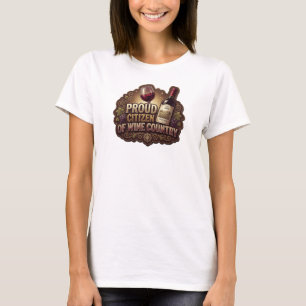T-shirt Magnifique Or CITÉYEN ORGUEILLEUX DU PAYS DU VIN