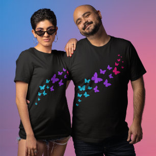 T-shirt Magnifique Papillon Dessin de Fierté Androgyne