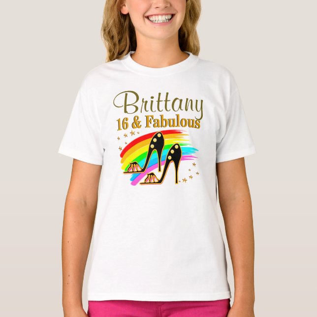 T-SHIRT MAGNIFIQUE PERSONNALISÉ 16 ET APPAREIL FABULEUX (Devant)