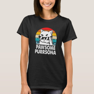 T-shirt Magnifique Purrsona Chat Pun Girami Kitten Fiance