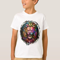 MAGNIFIQUE RUGISSEMENT DE LION ABSTRAIT GÉOMÉTRIQU