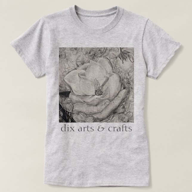 T-shirt magnolia namesake, fleurs, tissu, coton & main (Design devant)