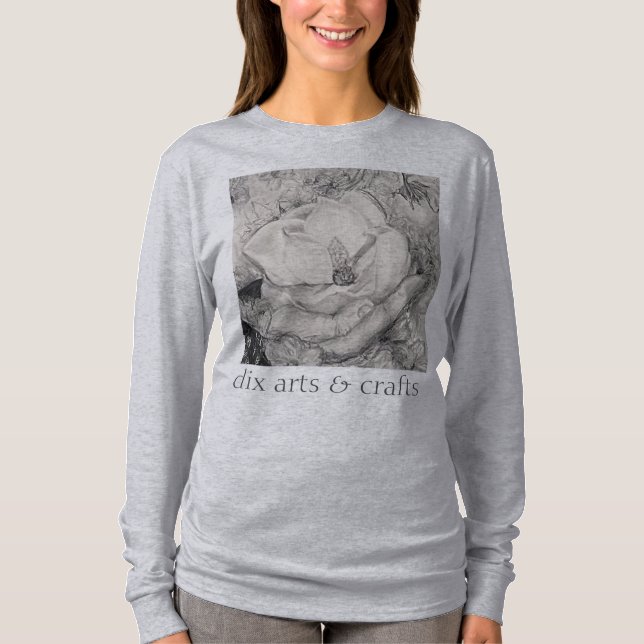 T-shirt magnolia namesake, fleurs, tissu, coton & main (Devant)